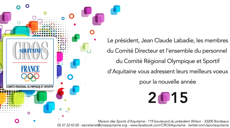 Les voeux 2015 du Comité Régional Olympique et Sportif d'Aquitaine