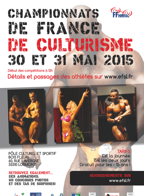 Culturisme et Culturis-Form – Lormont accueille le championnat de France les 30 et 31 mai
