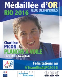 Charline PICON médaillée d'or RIO 2016