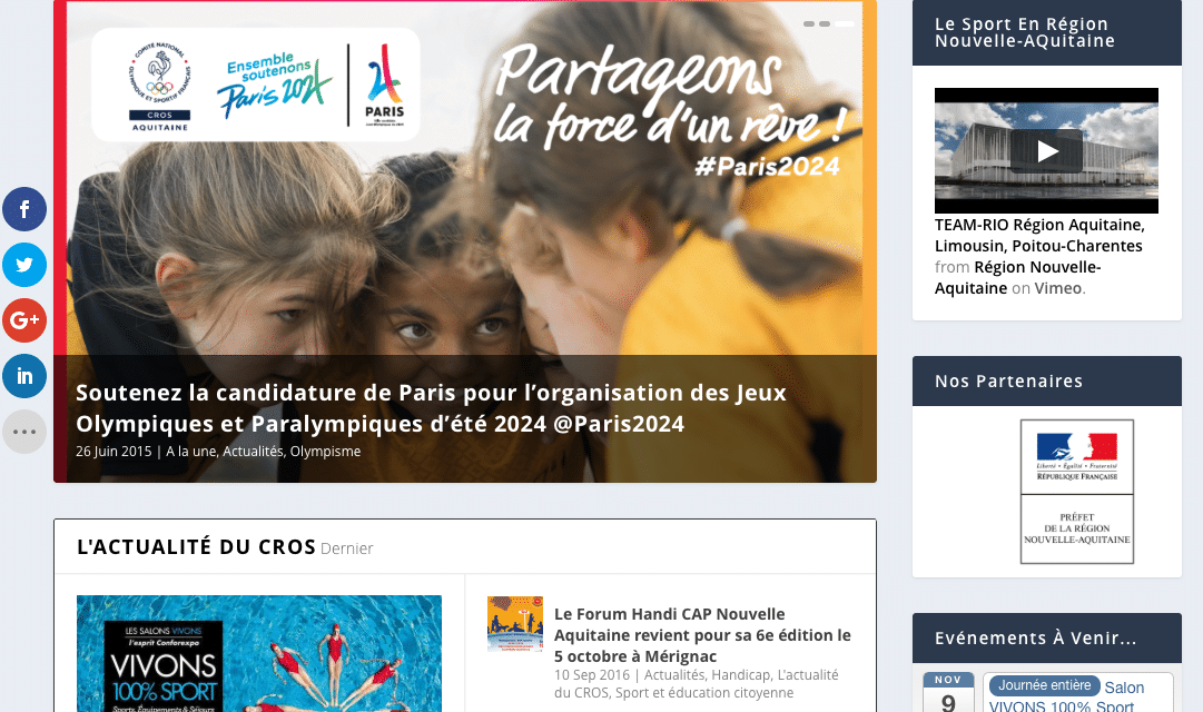 Le CROS d’Aquitaine lance son nouveau site internet !