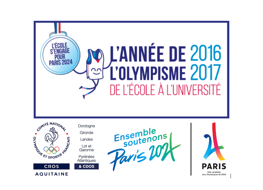 PARIS2024 : l’olympisme s’invite aux collèges de Pessac (33) et Marracq (64) les 26 et 27 janvier