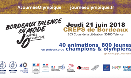 Bordeaux-Talence en mode #JourneeOlympique jeudi 21 juin CREPS de Bordeaux
