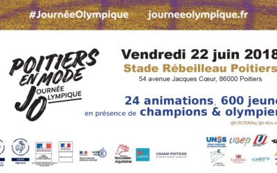 Poitiers en mode #JourneeOlympique le 22 juin sur le stade Rébeilleau