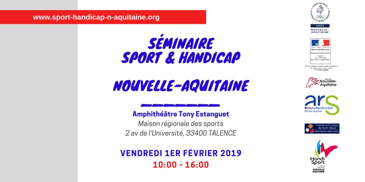 Déploiement d’une politique territoriale « Sport & Handicap Nouvelle-Aquitaine »