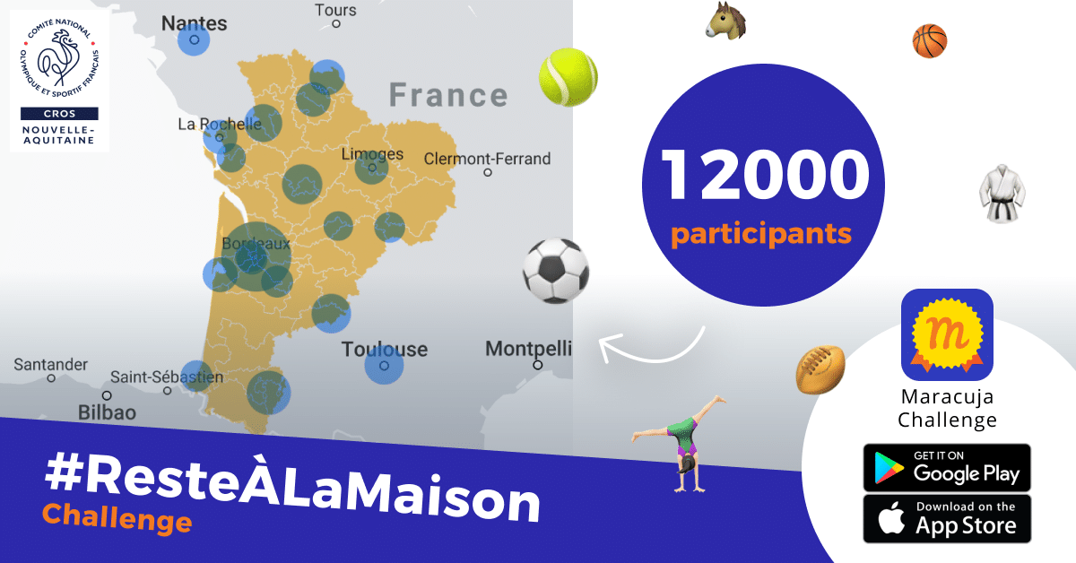 Le Challenge #ResteALaMaison pour les licenciés de Clubs de Sport de Nouvelle-Aquitaine rencontre un vif succès !
