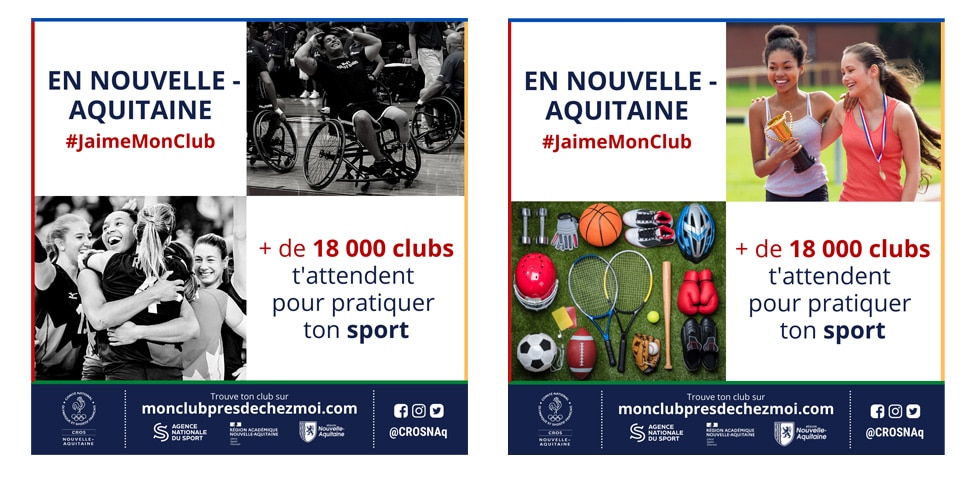 Le CROS Nouvelle-aquitaine lance sa 2e campagne de communication #JaimeMonClub