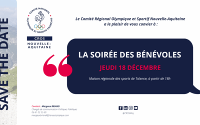 La Soirée des Bénévoles : le CROS Nouvelle-Aquitaine célèbre l’engagement sportif