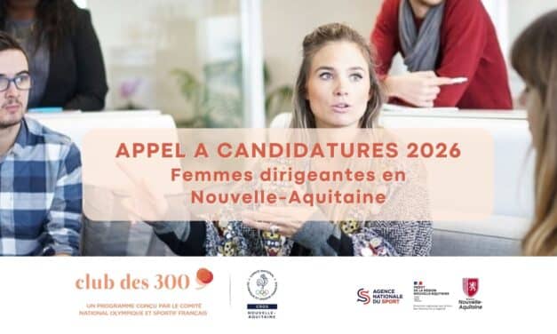Club des 300 Femmes Dirigeantes : le CROS Nouvelle-Aquitaine lance son 1er appel à candidatures