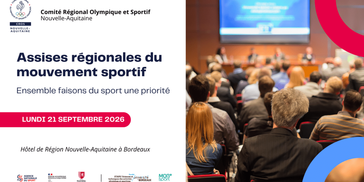 Les Assises régionales du mouvement sportif de Nouvelle-Aquitaine programmées le 21 septembre